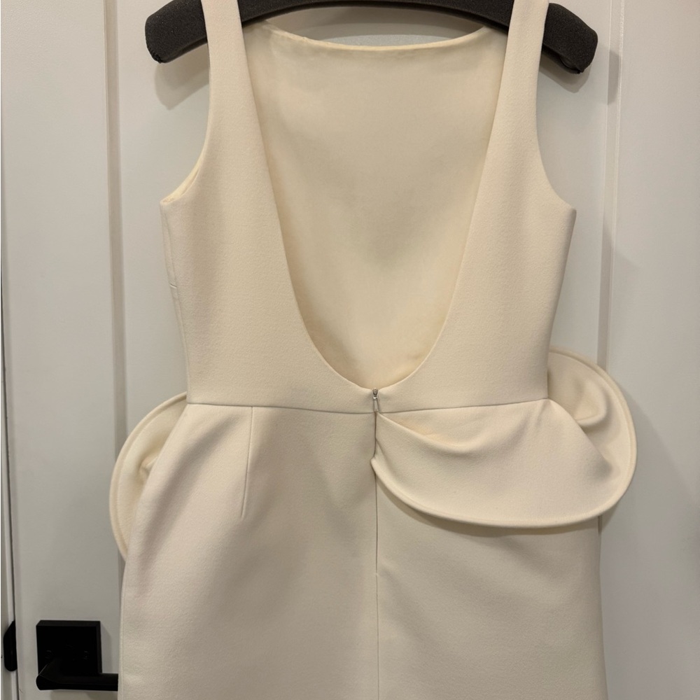 Magda Butrym Rosette Mini Dress in Ivory - Picture 2 of 5